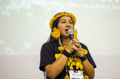 Sâmela Satirê Mawe é uma das lideranças indígenas jovens convidadas para o Ciclos Amazônia 4.0 - Ano II